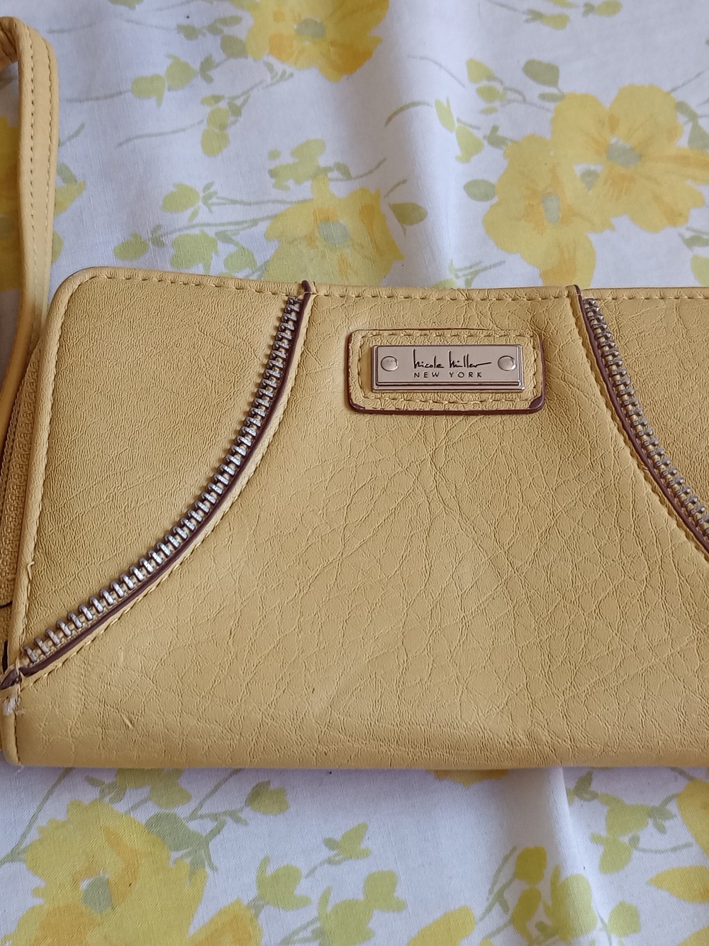 Nicole Miller Yellow Women's Wristlet Wallet